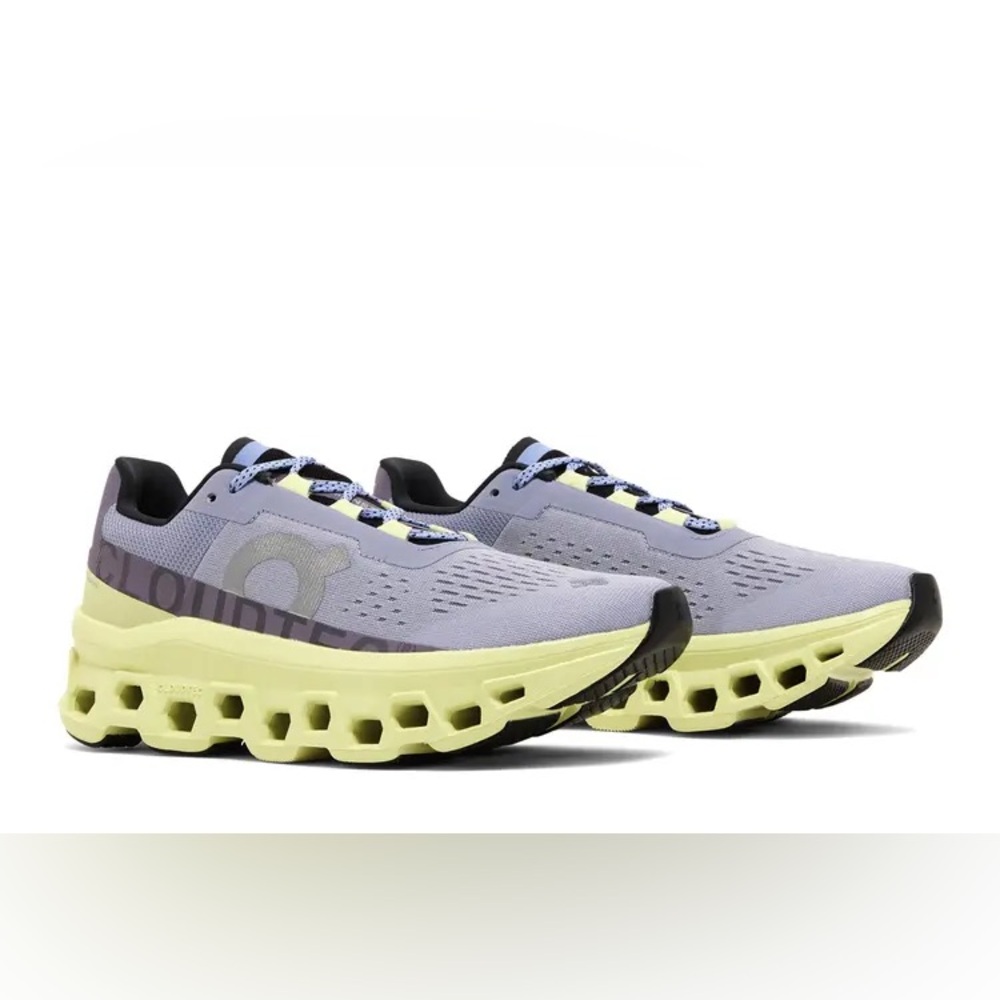 On Running Women's Sneakers in Lavender and Pale Yellow